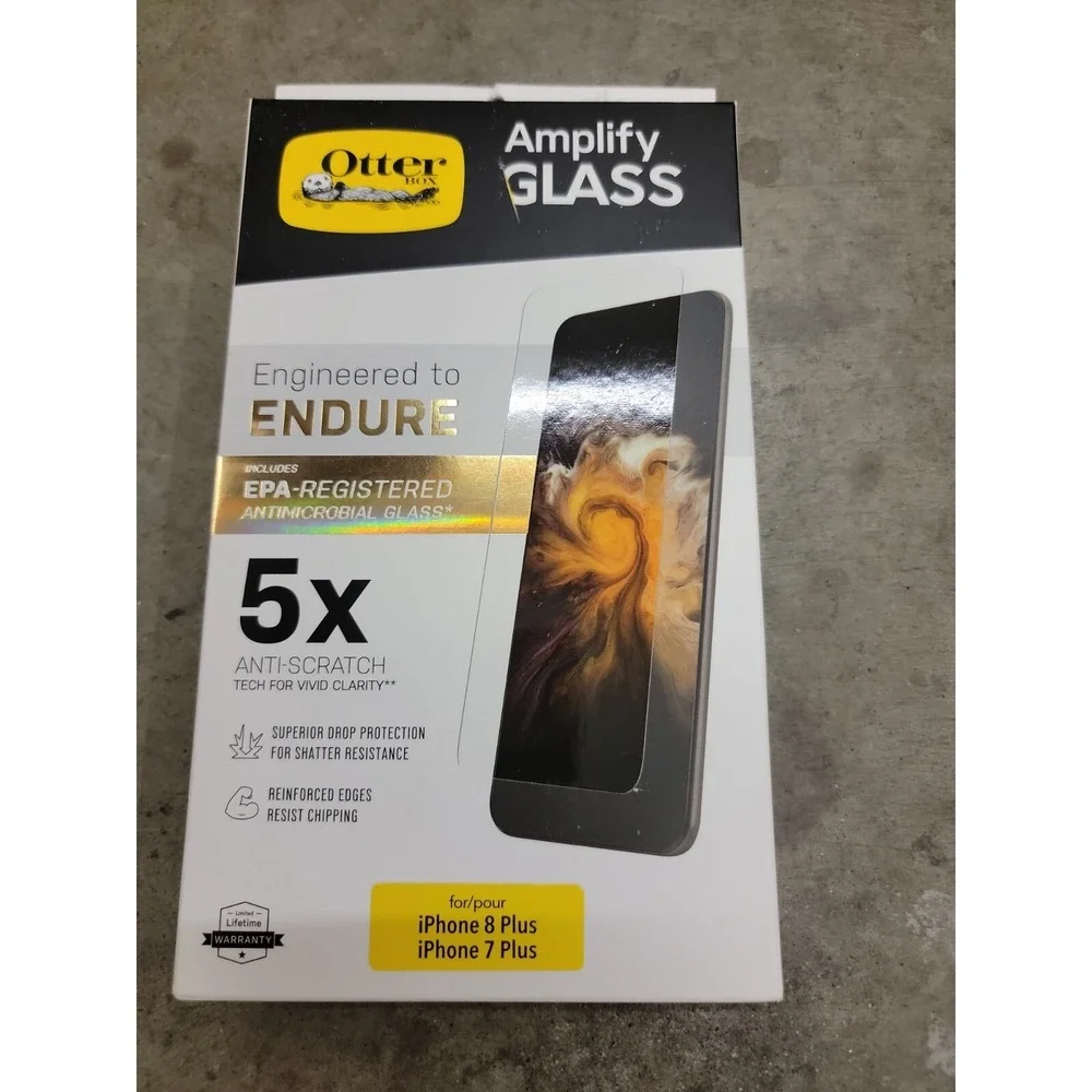Otterbox Amplify Glass Antimicrobial Screen Protector for iPhone 8 Plus / 7 Plus